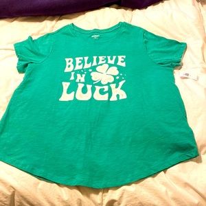 ❤️NWT❤️Old Navy Believe in Luck Short Sleeve Top, Size XL